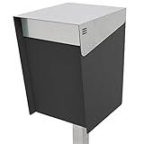 (サンノゼ) San Jose 郵便 ポスト (ポール付) タイプ4 ブラック 鍵付き 99.9％ 防水構造 日本製 新世代 アメリカン ポスト 大容量 郵便受け