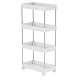 パール金属 収納 ストレージ カート ワゴン 4段 ホワイト リプラス N-7949