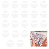 缶バッジカバー 缶バッジ 収納 直径 63mm 20枚入り 高い透明性 防汚性 防塵性 耐久性 コンパクトでポータブル (57mm用-20枚セット)