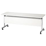 スタックテーブル/　KWSPテーブル　塗装脚パネル付タイプ　幅1800×奥行き450mm 天板カラー:ニューグレー