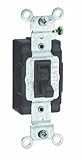 Leviton 54501-2 15 Amp, 120/277 Volt, Toggle Framed Double-Pole AC Quiet Switch, Commercial Grade, G