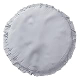 LINXAS プレイマット 円形 赤ちゃん 大判 100 厚め お昼寝マット ベビー マット サークル 無地 くすみグレー