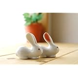 リアルかわいいかわいいうさぎの箸置き 耳ピンクうさぎ