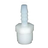 LASCO 19 – 9653バーブ継手アダプタwith 5 / 16インチ挿入と1 / 4インチオスパイプスレッド、ナイロン