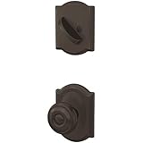 Schlage fc59-geo-camカスタムGeorgian Single円柱Sectional内部パックWit、Aged Bronze