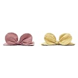 Fire Frog 2pcs Yoga SproutベビーGirls Bow赤ちゃんヘッドバンドヘアラップfor Kids US サイズ: M カラー: ピンク