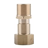 P Prettyia 高圧洗浄機用　ホースアダプタ 　真鍮 クイックコネクタ　360度回転　全7サイズ　 - B：22mm F～20mm M