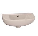 Barclay 4L-561WH Compact 18-Inch Slim Line Basin with 1 Hole Left by Barclay