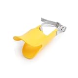 犬用マズル 口輪 犬アヒル口セット サイズ調整可能 小型犬 中型犬 噛み防止 家具破壊防止 (S イエロー)