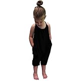 tifennyクリアランスベビー女の子ストラップロンパースジャンプスーツPieceパンツClothing US サイズ: 3T カラー: ブラック