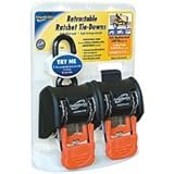 午前Leonard CargoBuckle Retractable Miniタイダウンラチェットストラップ 2-IN ブラック IM16
