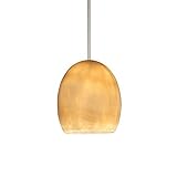 WAC Lighting MP-946-AL/BN Alpa Collection 1-Light Monopoint Pendant, Brushed Nickel with Genuine Ala