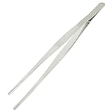 300mm Long Silver Tone Stainless Steel Round Tip Tweezers [並行輸入品]