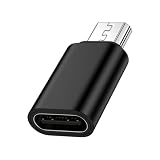 ChrisPow マイクロUSB変換アダプター 1個入り ブラック USB Type-C to Micro USB 変換コネクタ USB C（メス）to Mirco-USB（オス）変換アダプター OTG非対応 タイプCアダプター Type Bコネクタ 2A急速充電 データ同期 アンドロイド充電 Xperia、Galaxy S7、Nexus、 P10 Lite等Micro b Andriod