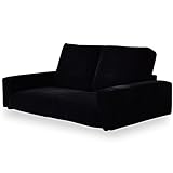 ソファー ローソファー 2人掛け 【レクシー2P FABブラック】 ロータイプ 横幅：131cm ファブリック 空間を広く見せる ロータイプ