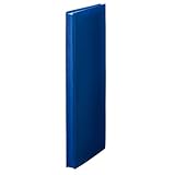 キングジム クリアーファイル ホッソ A4 二つ折り 25枚収納 透明 ネイビー 5525T-NV