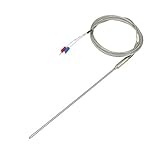 uxcell　熱電対センサー　熱電対　アース熱電対プローブ　プラスチック　メタル　190mmx3mm　Kタイプ　2M