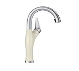 Blanco 403782 2.2 GPM ARTONAシングルハンドルプルダウンバー/ Prep蛇口、ビスケット/ステンレススチール