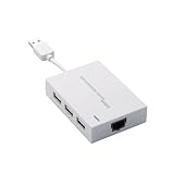 ロジテック 有線LANアダプタ USB 2.0 USB2.0ハブ3ポート付 LAN-TXU2H3A