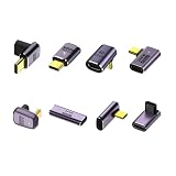 【単品販売あり】 USB-C 変換アダプタ USB4 Thunderbolt 3 40Gbps PD 240W 5A 8K@60Hz 4K@60Hz 高速通信 映像出力 データ転送 高速転送 急速充電 充電 ストレート L字 小型 90°Type-C タイプC 変換アダプター 延長コネクタ 日本の中小企業 uc240 (全種類セット, １個)