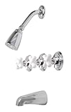 Premier 204347 Ashbury Three-Handle Tub & Shower Faucet, Chrome by Premier