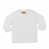 Larkwood Baby Unisex Plain Long Sleeve T-Shirt (0-6) (White) by Larkwood