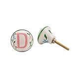 (シージービー・ギフトウェア) CGB Giftware Birds And Botanics 引き出し用 つまみ 取っ手 デコレーション (D) (アクア/ピンク)