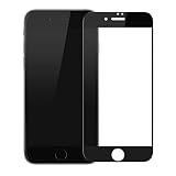 For Iphone 7、oksaleフルカバー3d曲面スクリーンプロテクター、ウルトラスリム、メッキ4.7インチ強化ガラス保護フィルム ブラック LE