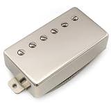 Musiclily Pro LP-CBLA アルニコ5 カバード ハムバッカー ネックピックアップ 7.8K LPエレキギター用 ニッケル