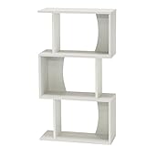 白井産業【SHIRAI】ジグザグラック 本棚 パーティション コビナス アイボリー ホワイト 白 幅約60cm 高さ約107cm COB-1160WH