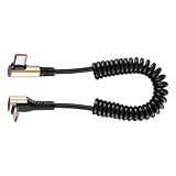 240Wスーパーファスト充電ケーブルダブルUSB Cスプリングコイルデザイン複数のデバイス用ハイ強度コードワイヤコンパクトスペースケーブルタイプC