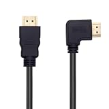 KKM-ラブショー0.15m 0.3m 0.5m短いHDMI ケーブル，4k /1080PHDMI 延長ケーブル, HDMI 1.4オス-メス 90度L字型左右向きHDMI 延長ケーブル 高速HDMI変換4K 60Hz HDMI 1.4ケーブル (0.3m, 右L,オス-オス)