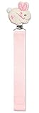 Baby Dumpling Pacifier Clip, Bunny, Pink by Baby Dumpling