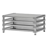 ※受注生産 返品・交換不可※選べる幅サイズ31段階！軽量アルミ製 収納ラック4段 棚板奥行54cm 高さ40cm 幅バリエーション30cm～180cm (160cm)