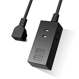 【ヒカリテラス】USB付 シャッター付ケーブルタップ 1.8ｍ ＡＣ３個口 ＵＳＢ２ポート シャッター付 ＵＳＢＧＡＴＥ コンセントタップ (ブラック)