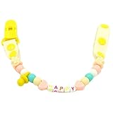 赤ちゃんのおしゃぶりリーシュコード/ケース特別おしゃぶりクリップおしゃぶりホルダーイエローハッピー