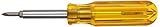 Xcelite FSD1V Multi-Bit Four-in-One Phillips/Slotted Screwdriver, Carded, 3/16", 1/4" Head, 3-1/16" 