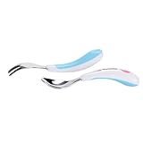 ospard Hight品質ステンレススチールフォークとスプーンセットwithソフトTPRハンドルand Carry Case for Kids 2セットkfs-033 ブルー
