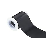 【IDECORRIBBONS】幅75mm 両面サテンリボン 長さ4.5m #030ブラック