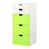 IKEA(イケア) STUVA ホワイト/グリーン 99887415 収納コンビネーション 引き出し付、ホワイト、グリーン