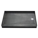 タイルRedi 3060r-pvc Single縁石シャワーPan with Integrated右PVC Drain、30インチ奥行by 60-inch横幅
