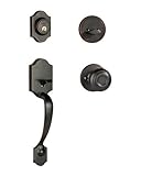 Dynastyハードウェアden-sie-100 – 12p DenverフロントドアHandleset、Aged、Oil Rubbed Bronze with Sierraノブ