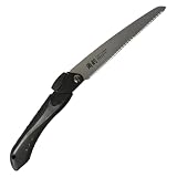 角利産業(Kakuri Sangyo) のこぎり 木工万能用 折込鋸 本体 刃渡り210mm ブラック柄 替刃式 コンパクト 角度2段切替 日本製ブレード使用