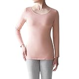 [ベルメゾン] インナーシャツ レディース 綿混 長袖 あったかインナー ホットコット マカロンピンク 5L