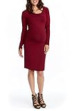 ロージーポープ トップス ワンピース Rosie Pope Maternity Sheath Dress Burgundy [並行輸入品]