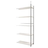 突っ張り壁面間仕切りラック幅88cm　連結用　背板無しタイプ　ホワイト色 　NJ-0200