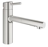Concetto Single-Handle Pull-Out Kitchen Faucet with Dual Spray [並行輸入品]