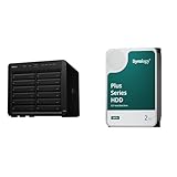 Synology NAS 12ベイ DiskStation DS2422+ & Synology HDD 2TB HAT3300-2Tx12台