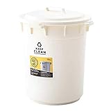 東谷(Azumaya-kk) フタ付きゴミ箱 ホワイト W42.5×D42.5×H52cm LFS-765WH