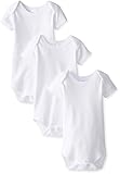 Spasilkユニセックスベビー3 - Pack Short Sleeveラップショルダーボディスーツ カラー: ホワイト